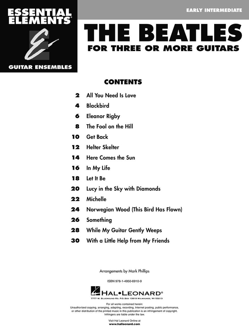 The Beatles - EE Guitar Ensembles