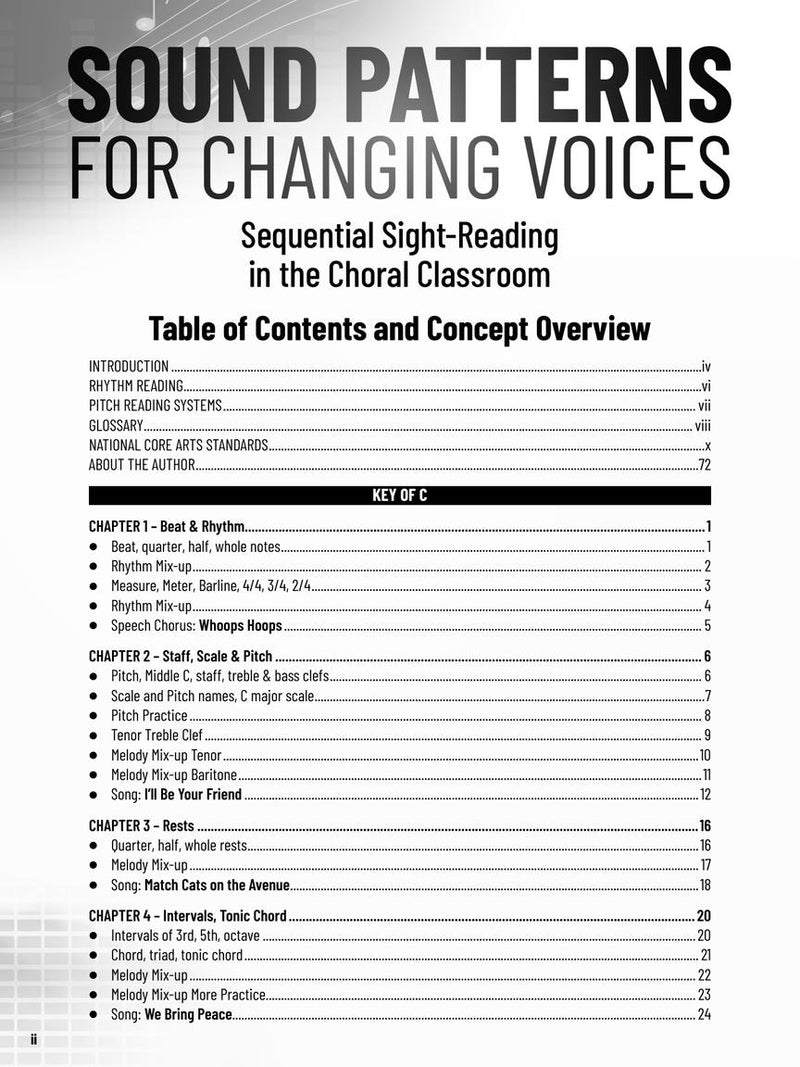 Sound Patterns for Changing Voices - Teacher Edition
