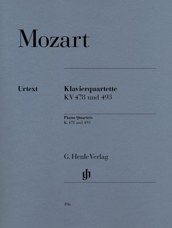 Mozart: Piano Quartets KV 478 and 493