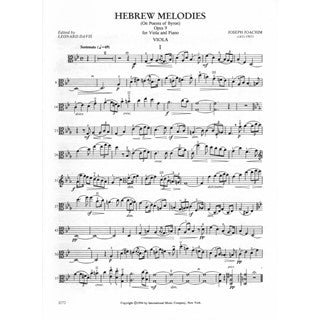 Joachim: Hebrew Melodies for Viola and Piano, Op. 9