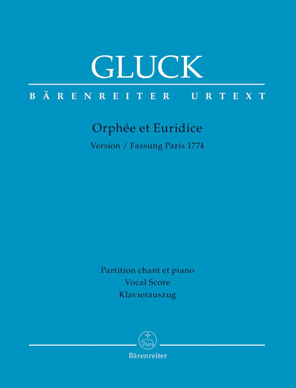 Gluck: Orpheus & Euridice Paris - Vocal Score
