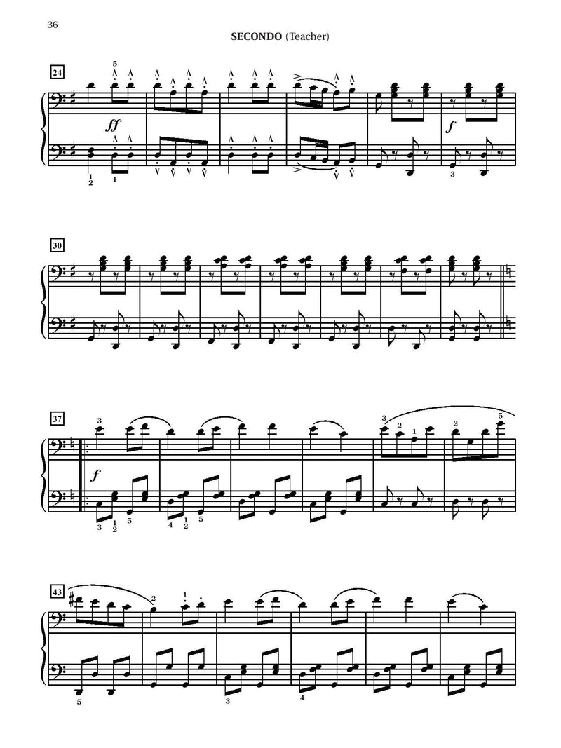 Easy Classical Piano Duets for Teacher and Student, Book 3