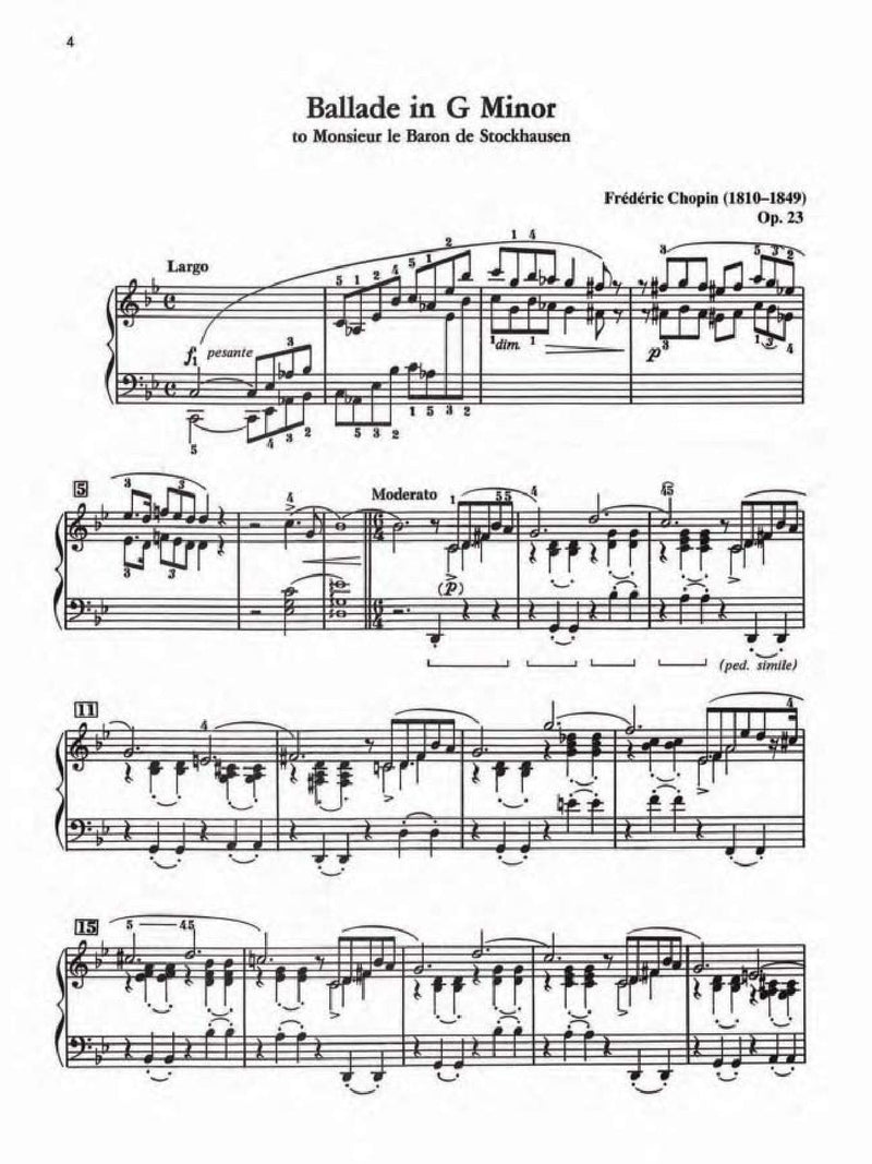 Chopin: Ballade in G Minor for Piano Solo