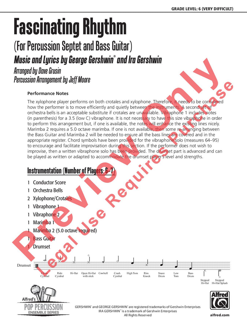 Fascinating Rhythm for Percussion Ensemble (Gr. 6)