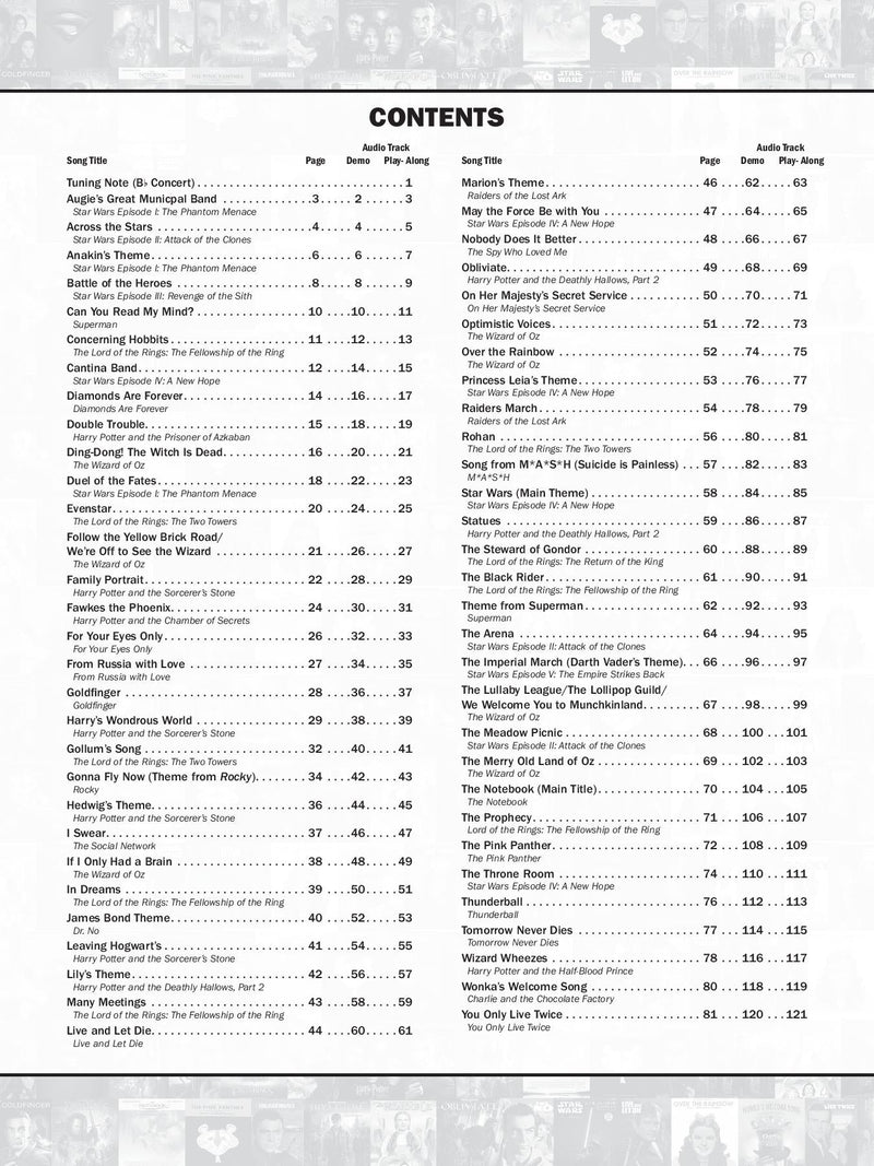 Ultimate Movie Instrumental Solos, Clarinet