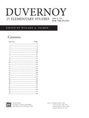 Duvernoy: 25 Elementary Studies, Opus 176