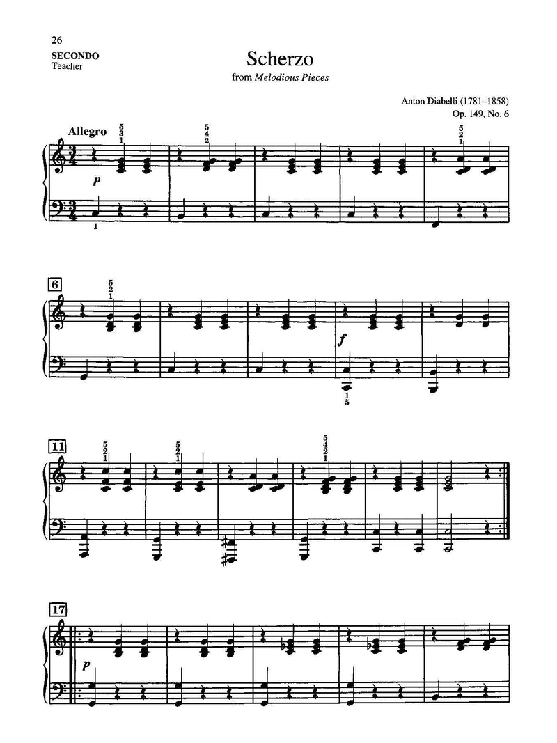Easy Classical Piano Duets for Teacher and Student, Book 1