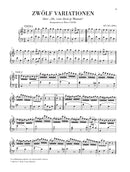 Mozart: 12 Variations on "Ah, vous dirai-je Maman" K. 265 Piano Solo