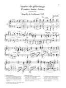 Liszt: Annees de Pelerinage Premiere Annee Suisse Piano