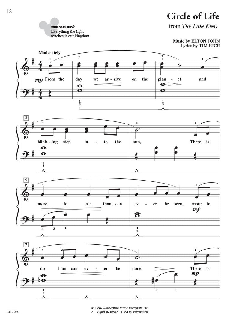 ChordTime Piano Disney Level 2B