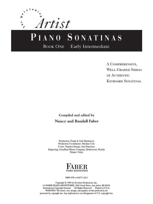 Developing Artist Piano Sonatinas, Book 1