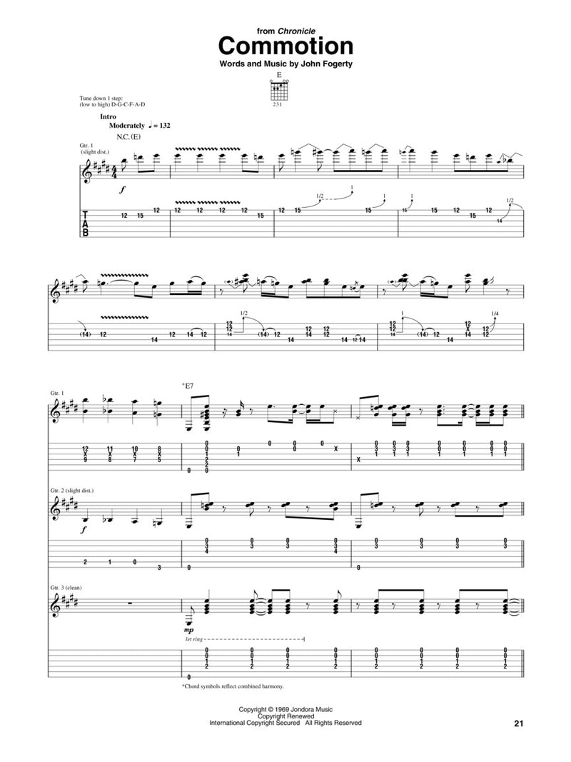 Best of Creedence Clearwater Revival, Guitar TAB