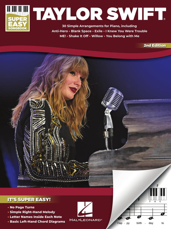 Taylor Swift - Super Easy Songbook for Piano, 2nd Edition