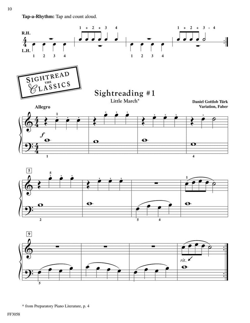 Developing Artist Preparatory Piano Sightreading