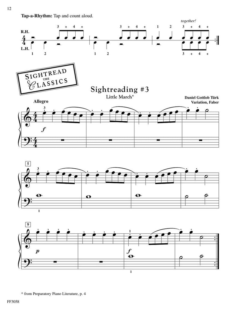 Developing Artist Preparatory Piano Sightreading