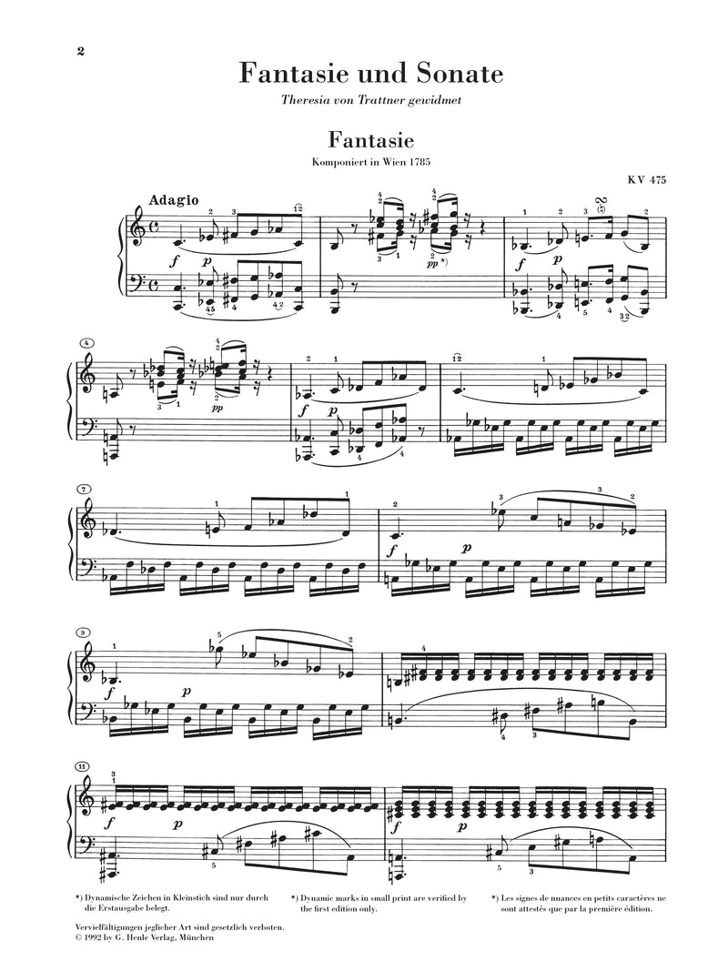 Mozart: Fantasy & Sonata c minor K. 475/457