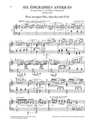 Debussy: Six Epigraphes antiques Piano Solo