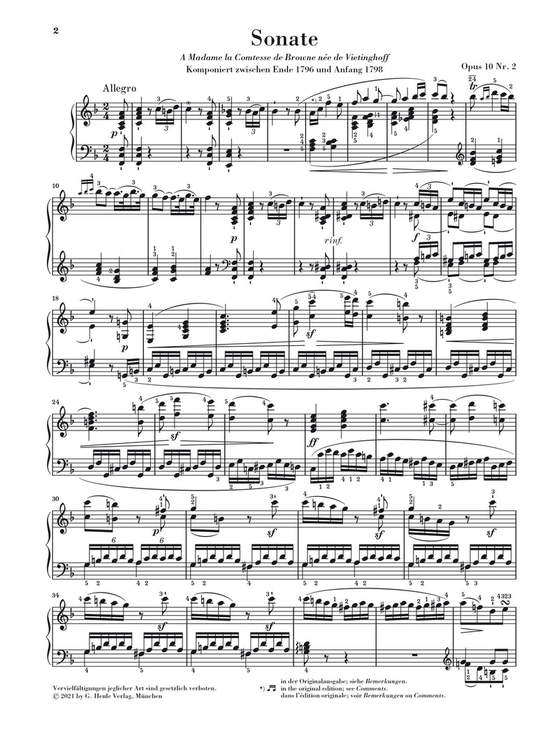 Beethoven: Piano Sonata No. 6 in F Major, Op 10 No 2