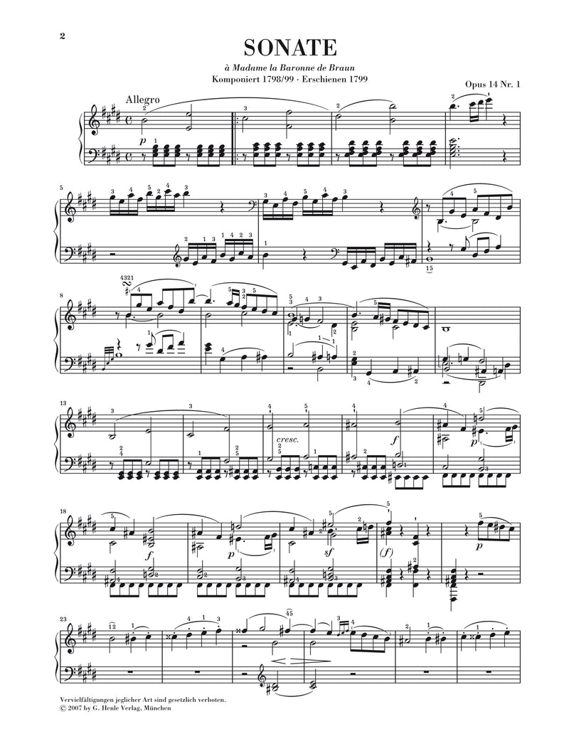 Beethoven: Sonata No 9 Op 14 No 1 & Sonata No 10 Op 14 No 2