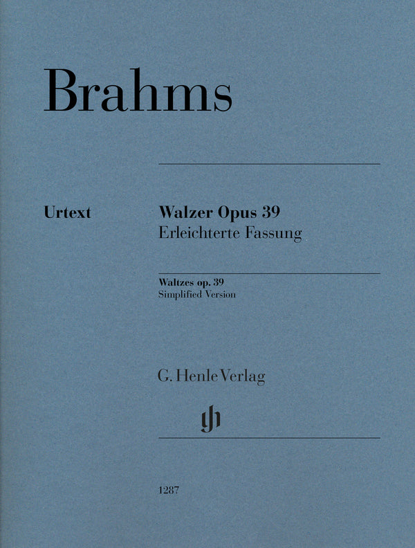 Brahms: Waltzes op. 39 – Simplified Version for Piano Solo