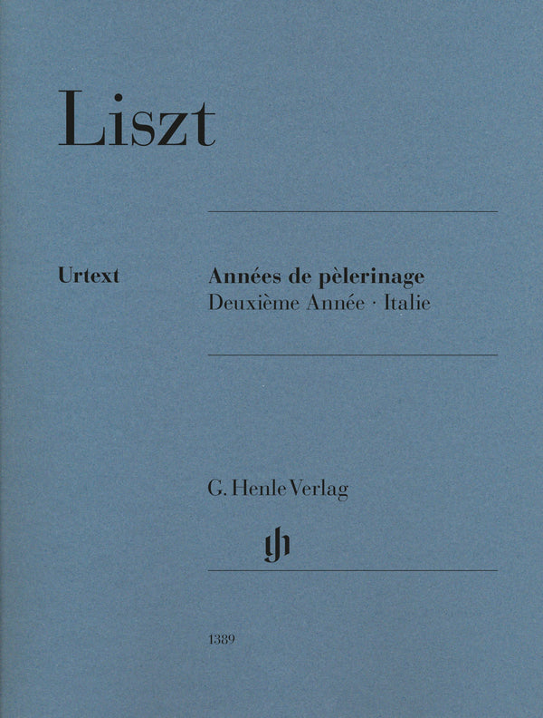 Liszt: Années de Pèlerinage, Deuxième Année - Italie for Piano Solo