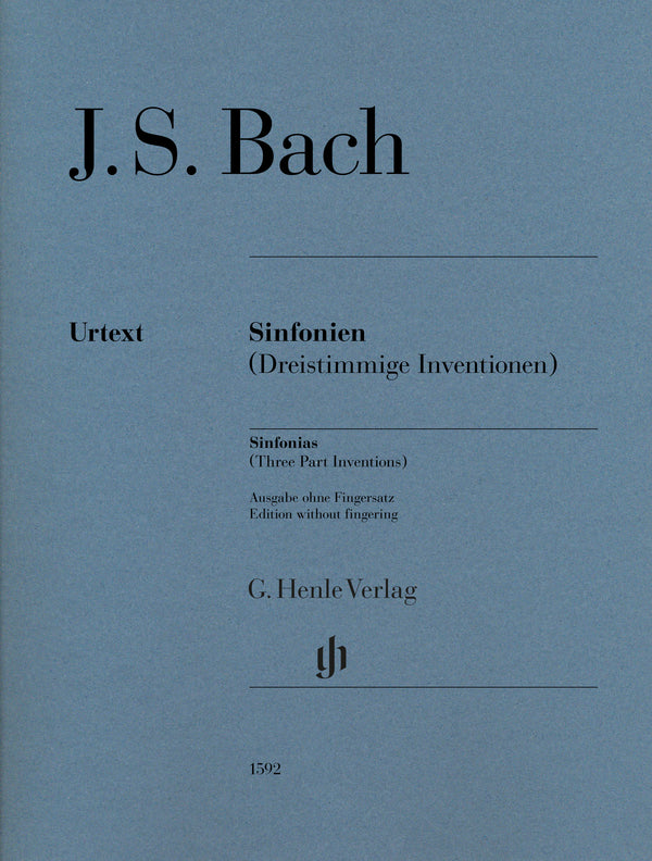 Bach: Sinfonias (Three Part Inventions), Without Fingering