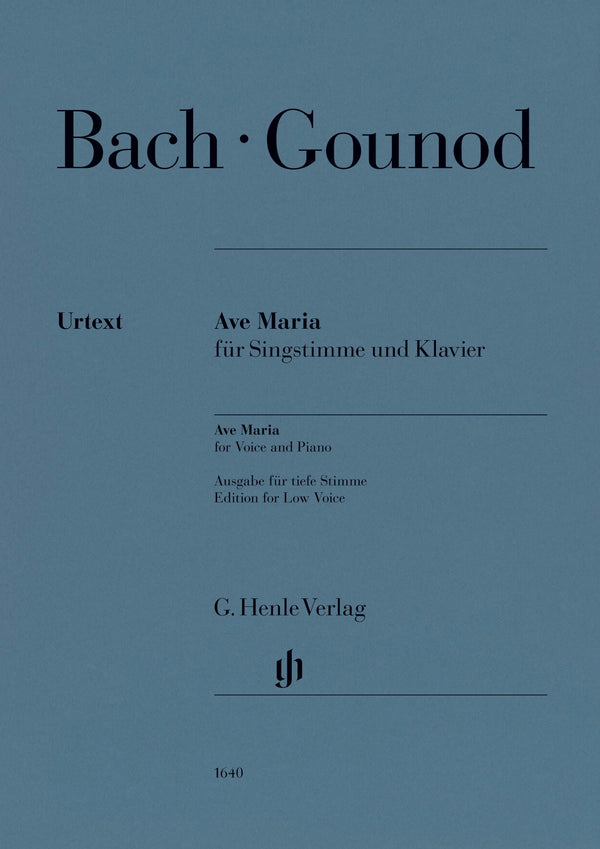 Bach: Ave Maria arr. Gounod for Low Voice & Piano