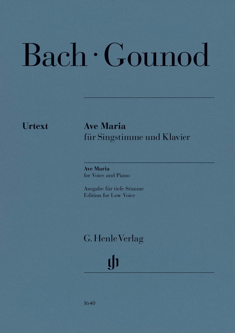 Bach: Ave Maria arr. Gounod for Low Voice & Piano