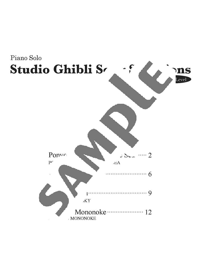 Studio Ghibli Song Selections for Entry Level Piano