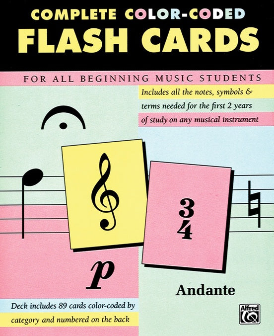89 Color-Coded Flash Cards