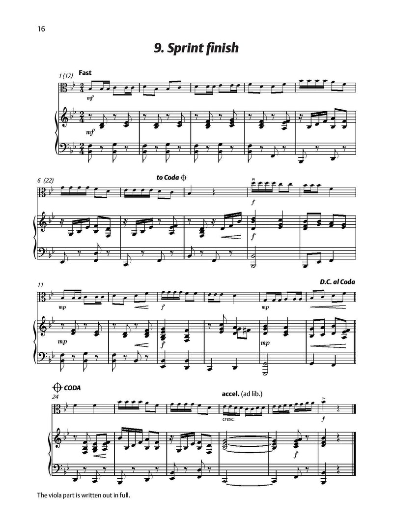 Viola Time Sprinters, Piano Accompaniment Book