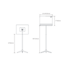 Alges Campanella Polycarbonate Double-Shelf Music Stand