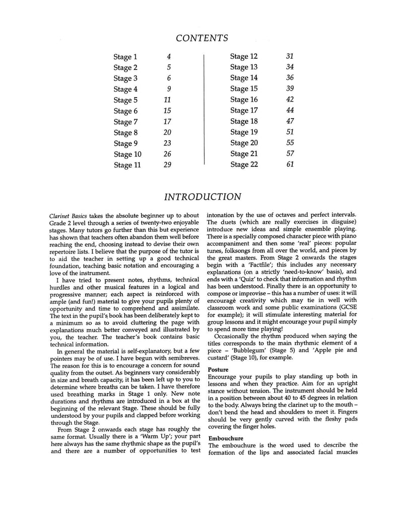 Clarinet Basics (Teacher's Book)