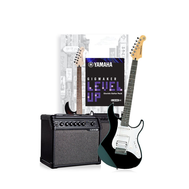 Yamaha GIGMAKER Level Up Electric Guitar Pack, Black