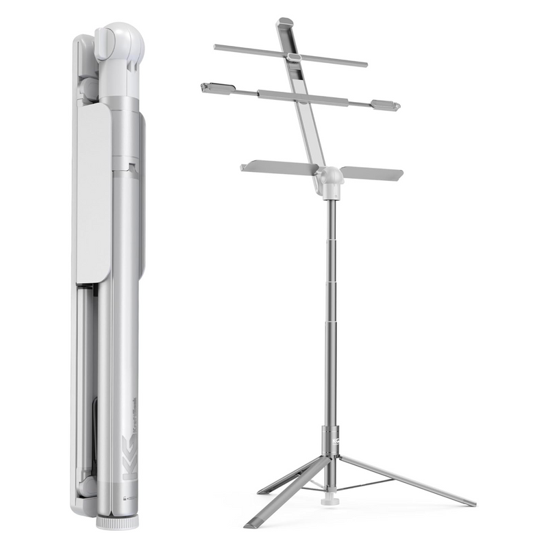 KraftGeek Foldable Music Stand, White