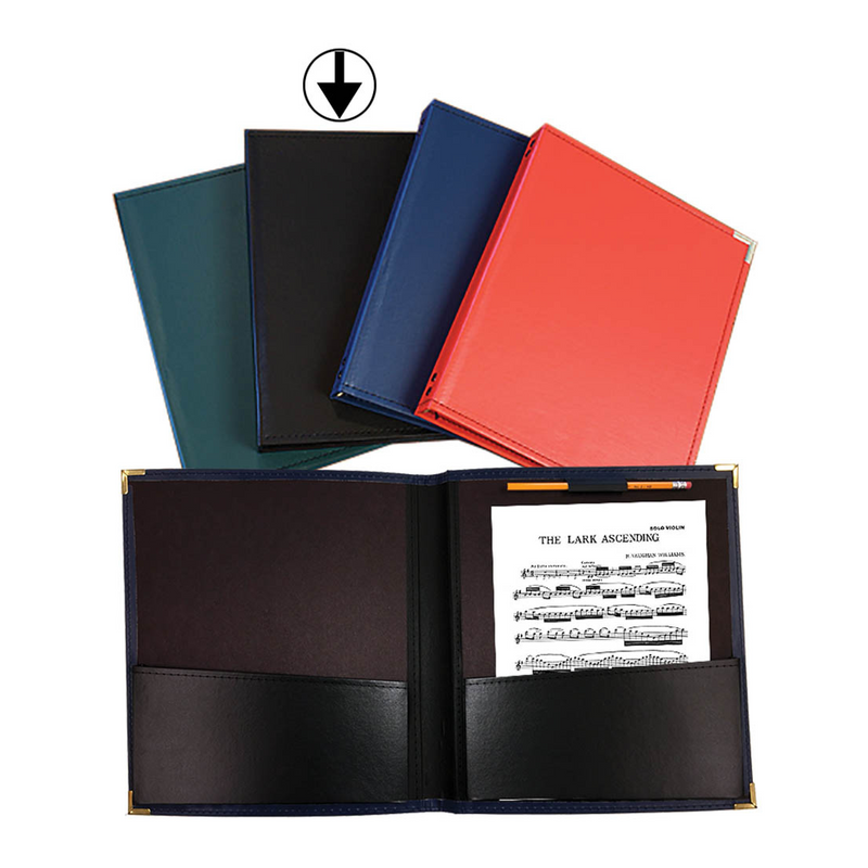 Rondofile CHOIR+ Universal Choral Folder - Leather-Look Music Folder With Elastic Cords