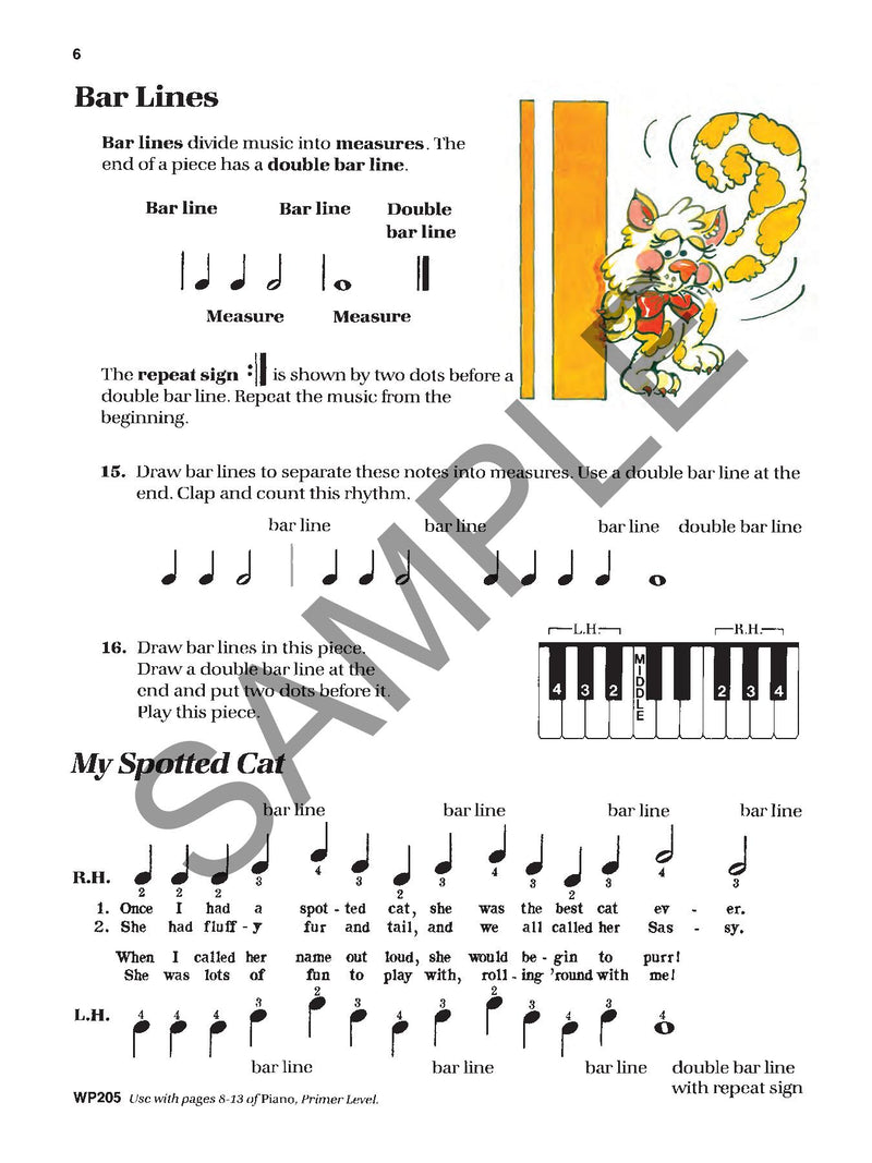 Bastien Piano Basics, Theory, Primer Level