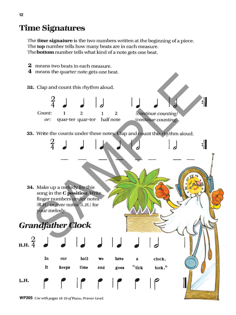 Bastien Piano Basics, Theory, Primer Level