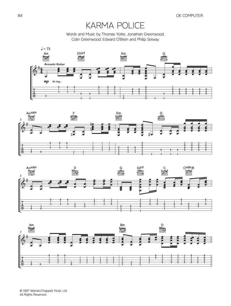 Radiohead: The Acoustic Guitar Songbook (Guitar Notation & TAB)