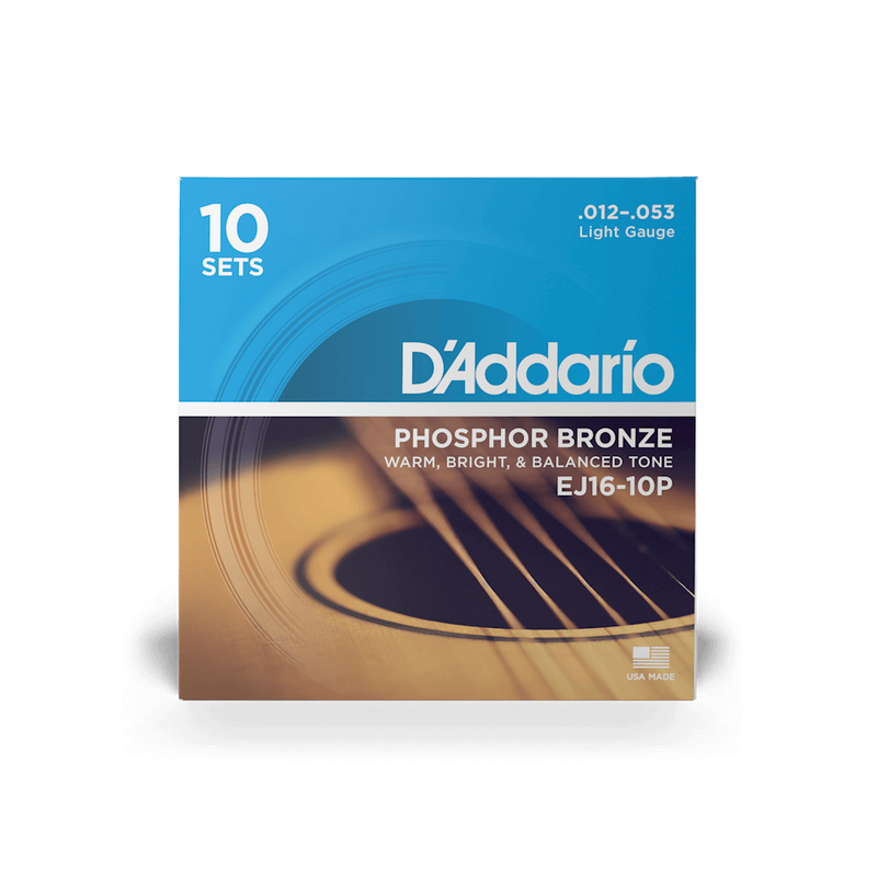 D'Addario Phosphone Bronze Acoustic Guitar Strings