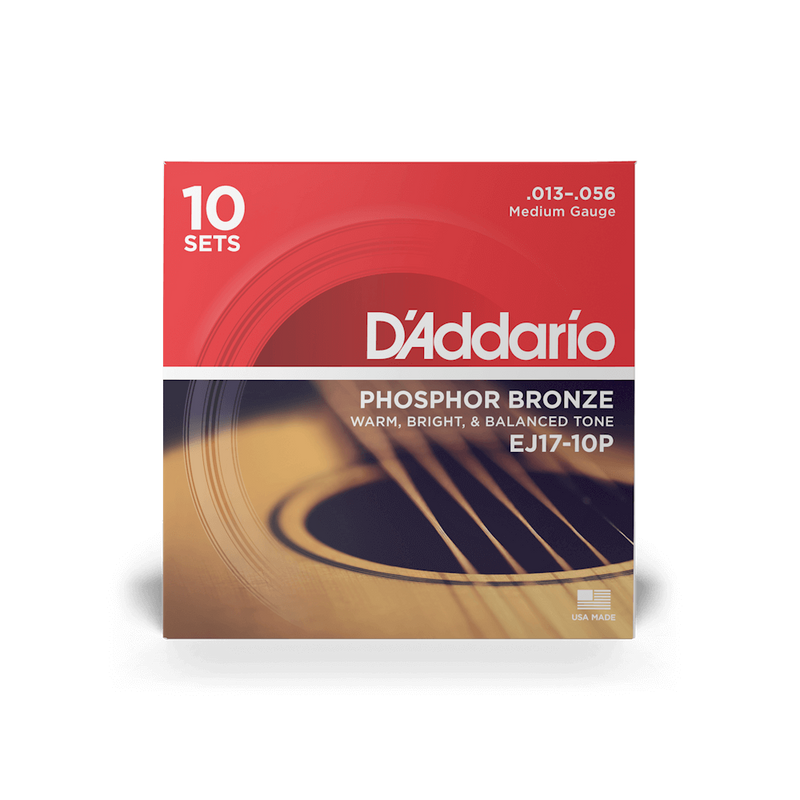 D'Addario Phosphone Bronze Acoustic Guitar Strings