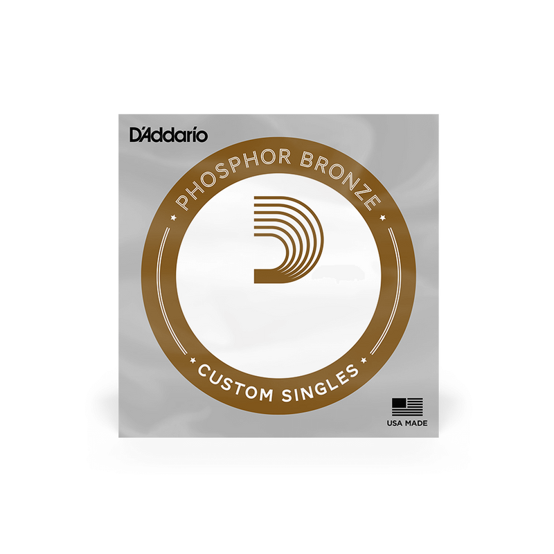 D'Addario Phosphor Bronze Wound Single Guitar Strings