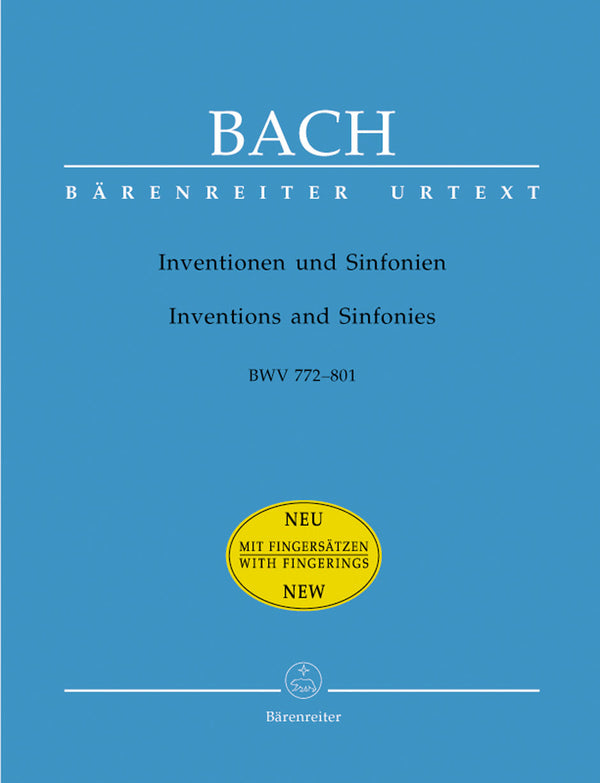 Bach: Inventions & Sinfonias BWV 772-801 for Piano Solo with Fingerings