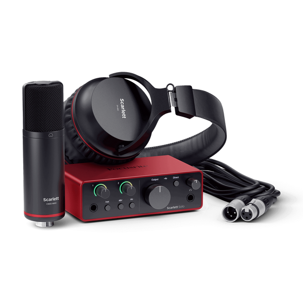 Focusrite Scarlett Solo (4th Gen) Studio Recording Package