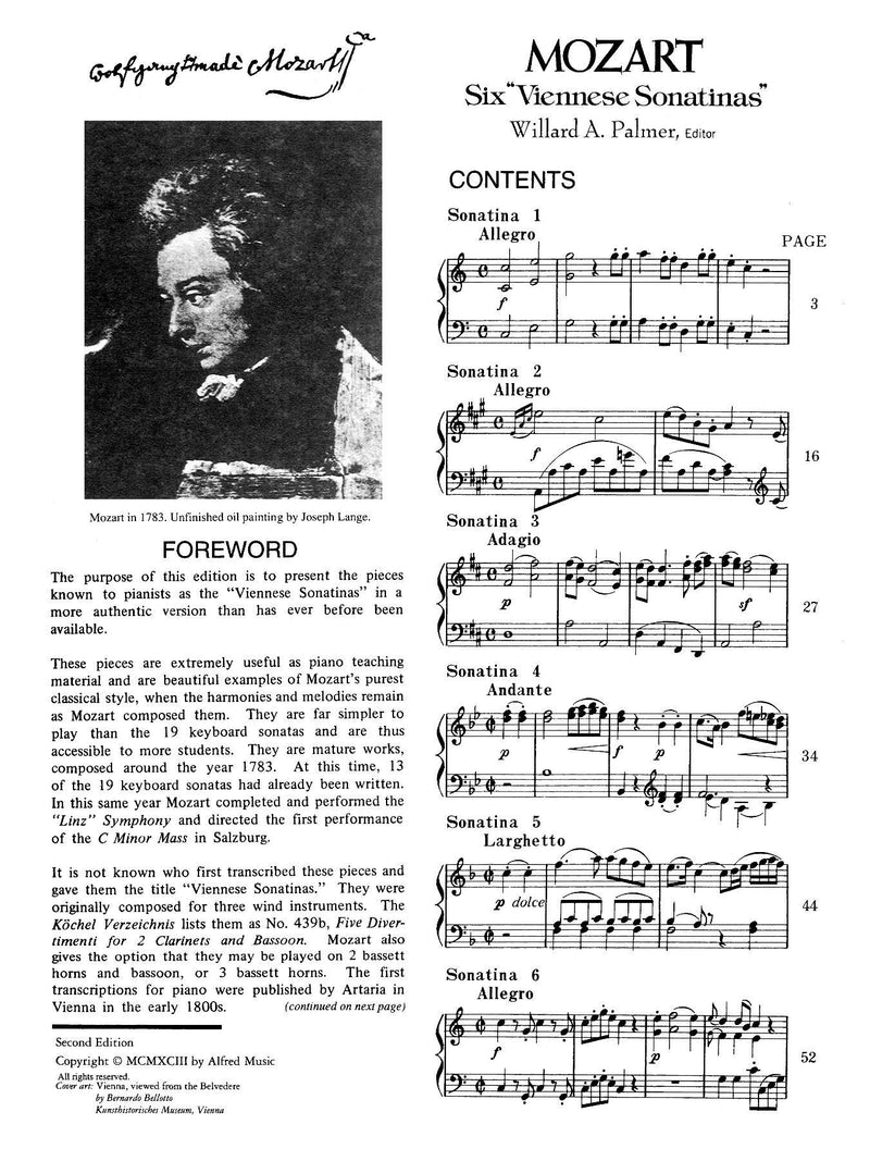 Mozart: 6 Viennese Sonatinas
