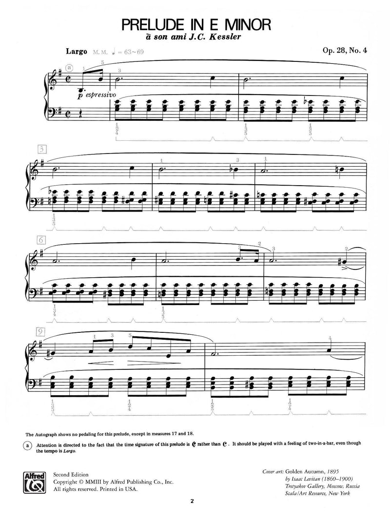 Chopin: Four Preludes, Opus 28, Nos. 4, 6, 7, 20