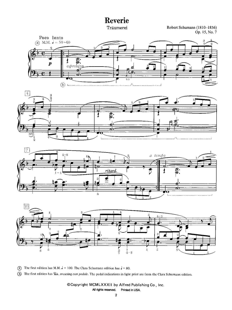 Schumann: Träumerei, Opus 15, No. 7