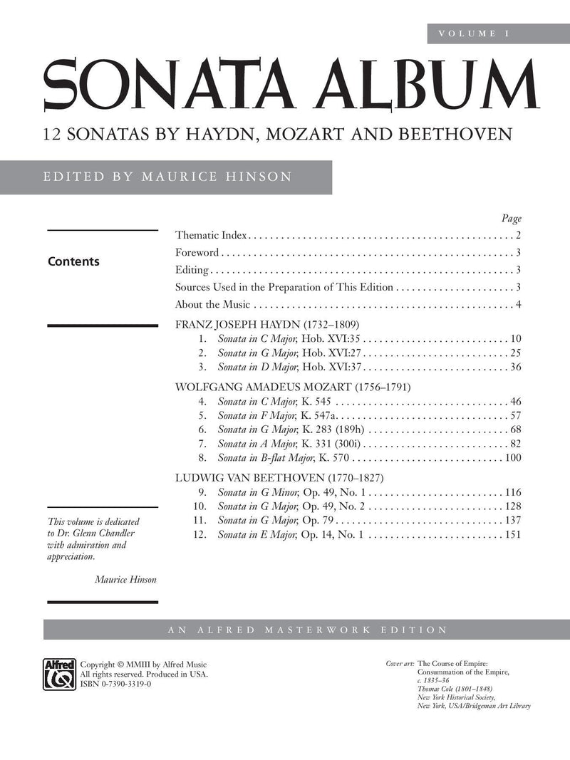 Sonata Album, Volume 1