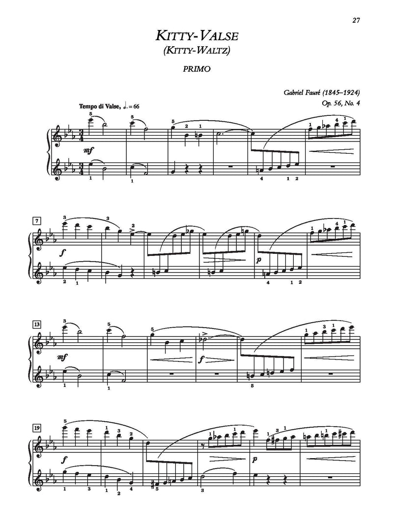 Fauré: Dolly Suite, Opus 56 for Piano Duet