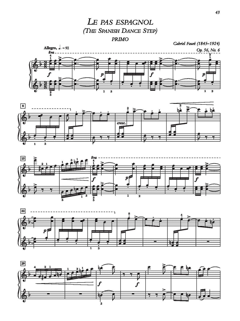 Fauré: Dolly Suite, Opus 56 for Piano Duet